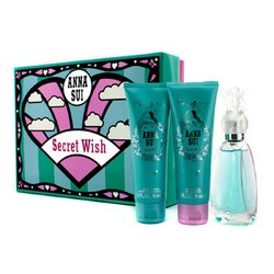 Anna Sui Secret Wish Coffret: Eau De Toilette Spray 50ml/1.7oz + Body Lotion 90ml/3oz + Shower Gel 90ml/3oz 3pcs