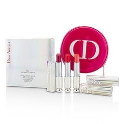 Christian Dior Dior Addict Hydra Gel Core Mirror Shine Lipstick Trio Set 3pcs+1case