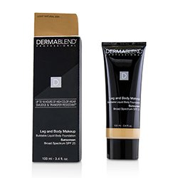 Dermablend Leg and Body Make Up Buildable Liquid Body Foundation Broad Spectrum SPF 25 - #Light Natural 20N (Box Slightly Damaged) 100ml/3.4oz