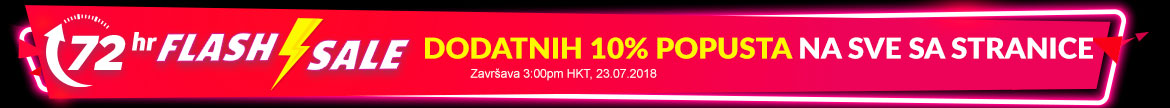72 hr FLASH SALE! Extra 10% Off Sitewide Ends 3:00pm HKT, 23 Jul 2018 | Min. Spend US$65