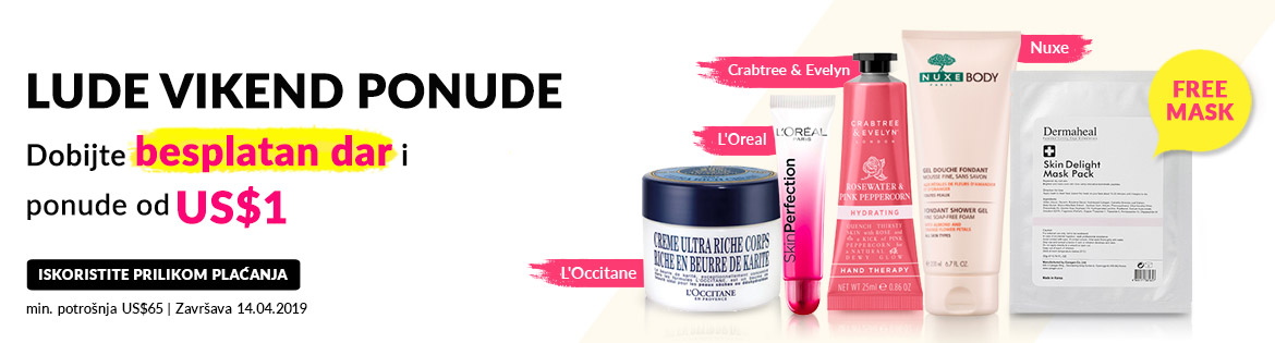 Crazy Weekend Specials, Ends 12 Apr 2019. Get a Free Gift + Redeem Great Products from US$1 (min. spend US$65)