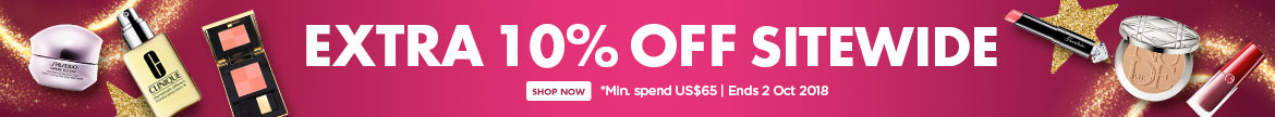 THE BIG SALE: Extra 10% Off Everything! *Min. spend US$65 | Ends 2 Oct 2018