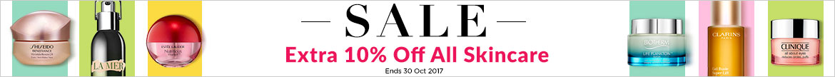 extra 10% off all skincare eyecream tonet serum night cream day cream shiseido yves saint laurent ysl lamer estee lauder biotherm clarins dermalogica clinique