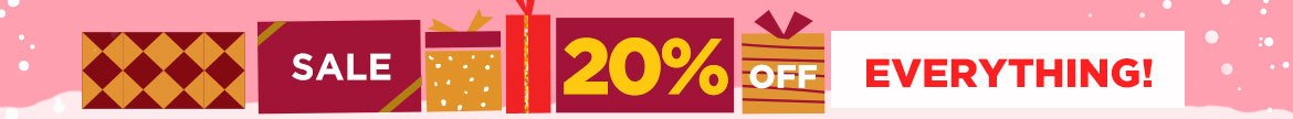 Last Minute Holiday Sale 20% Off Sitewide! Christmas Hanukkah New Year's Boxing Day