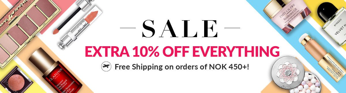 Extra 10% Off Everything This Weekend only Free Shipping on orders of NOK 450+!