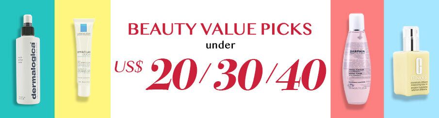 Value picks under US$20/30/40, best valued beauty, Nars, Darphin, Lancome