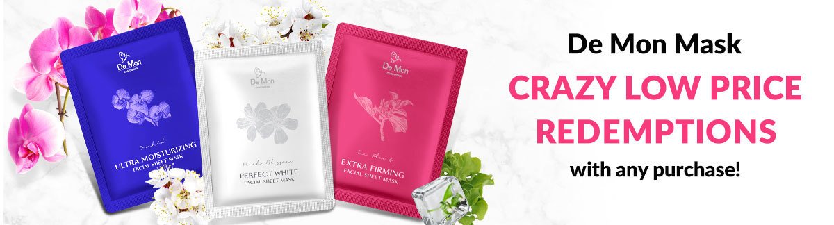 50% Off De Mon Mask Redemptions with any purchase