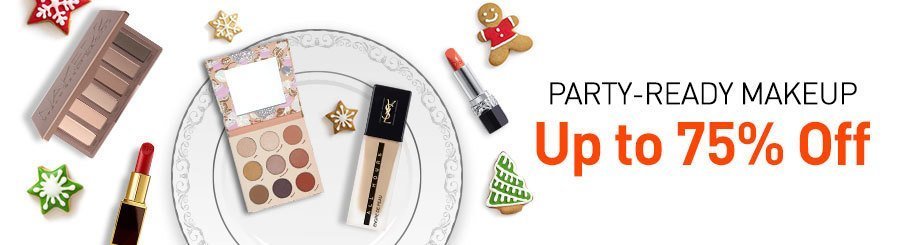 Holiday Christmas New Year Hanukkah Party-Ready Makeup Up to 75% Off