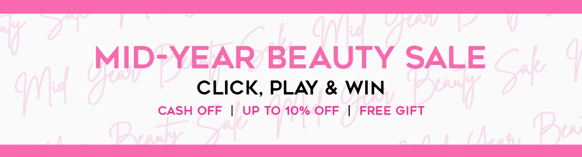 mid-year sale, skincare, makeup, fragrance, beauty, cosmetics, clarins, shiseido, lancome, dermalogica, clinique, christian dior, haircare, aveda, moroccanoil, tigi, elizabeth arden. diptyque, skii, jo malone