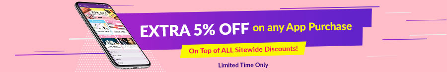 Enjoy EXTRA 5% OFF on any App Purchase!