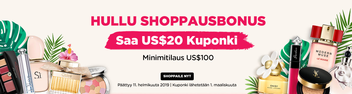 Crazy Shopping Bonus: Get a US$20 Coupon! Min. spend US$65! Ends 11 Feb 2019 | Coupon will be sent out on 1 Mar