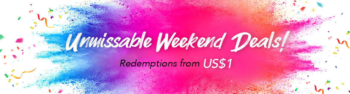 Crazy Weekend Specials, Ends 26 May 2019. Redeem Great Products from US$1 (min. spend US$65)