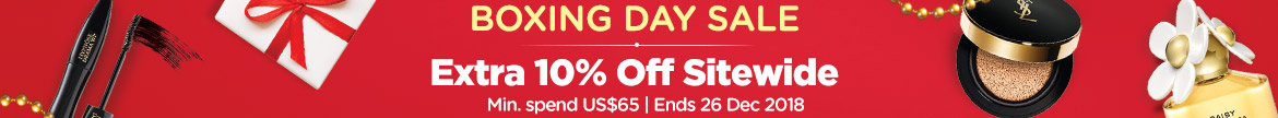 Boxing Day Sale: Extra 10% Off Sitewide! Min. spend US$65 | Ends 26 Dec 2018