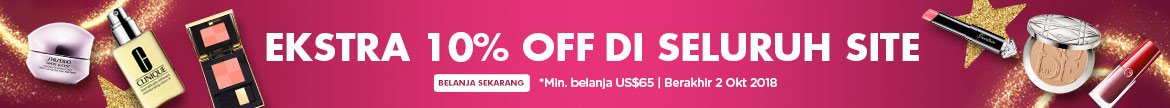 THE BIG SALE: Extra 10% Off Everything! *Min. spend US$65 | Ends 2 Oct 2018