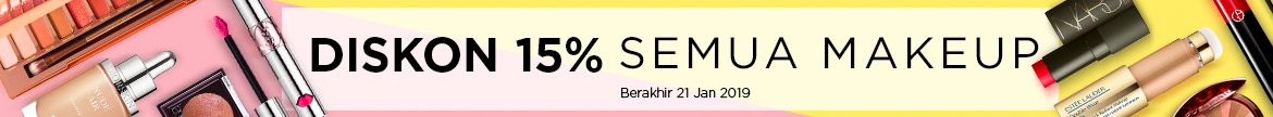 Huge Sale: Extra 15% Off Makeup! Ends 21 Jan 2019
