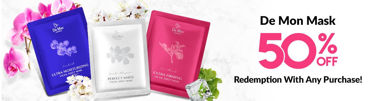 50% Off De Mon Mask Redemptions with any purchase
