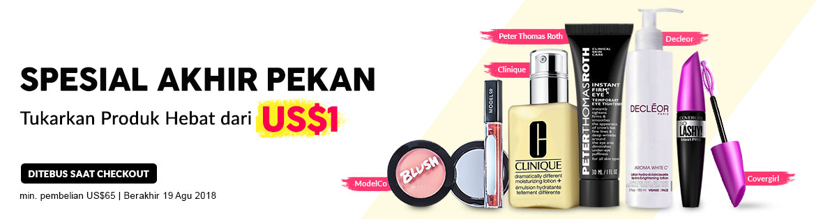 Weekend Specials, Ends 19 Aug 2018. Redeem Great Products from US$1 (min. spend US$65)