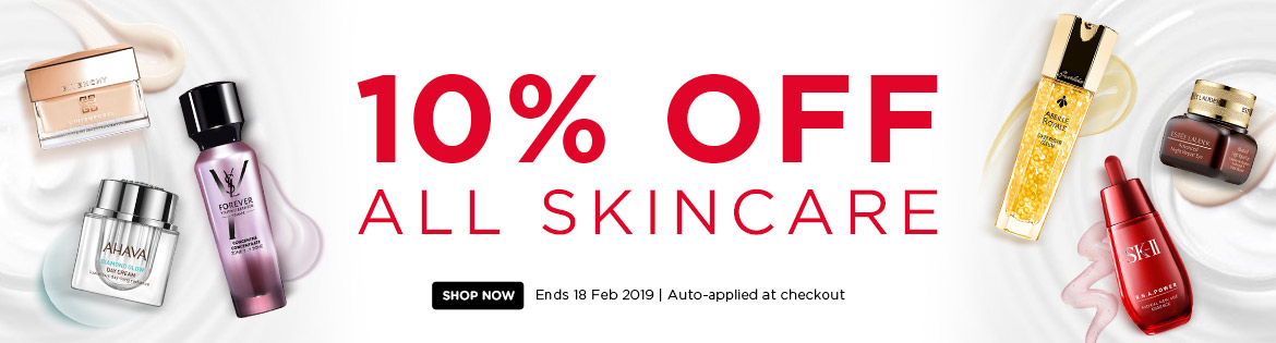Extra 10% Off All Skincare! Ends 18 Feb 2019 | Auto-applied at checkout
