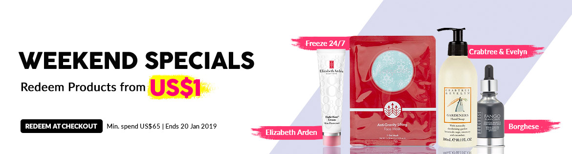 Weekend Specials, Ends 20 Jan 2019. Redeem Great Products from US$1 (min. spend US$65)