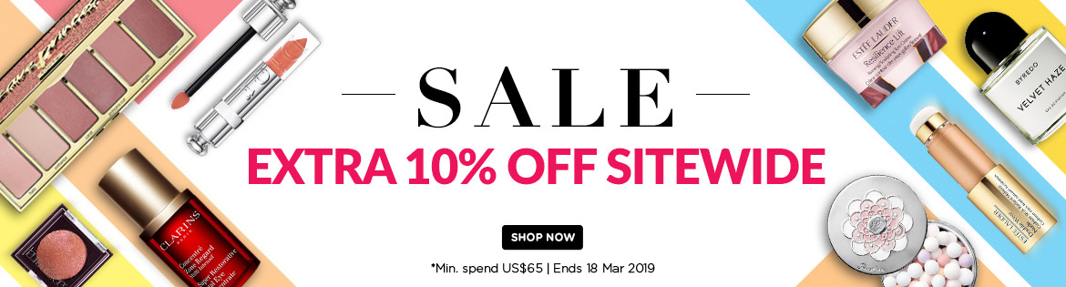 Extra 10% Off Everything! *Min. spend US$65 | Ends 18 Mar 2019
