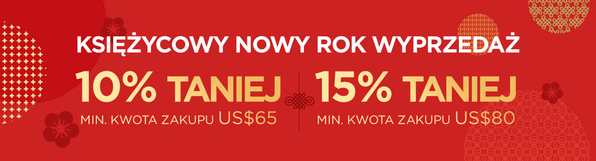 Wyprzedaż na Księżycowy Nowy Rok: 10% taniej dla zamówień za min. US$65 | 15% taniej dla zamówień za min. US$80