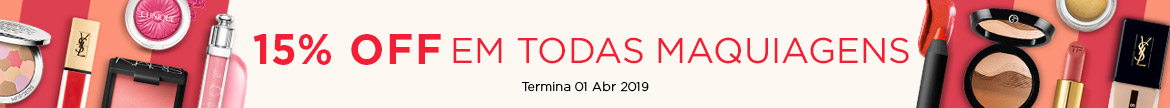 All Makeup Extra 15% Off! Ends 01 Apr 2019
