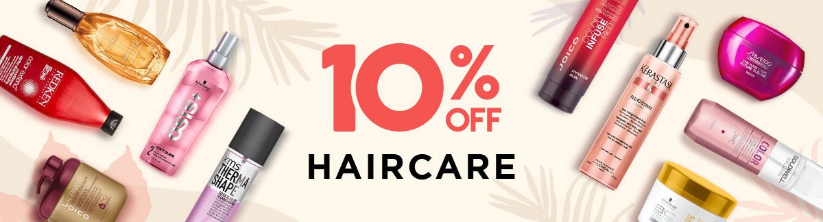 Скидка 10% на все средства для волос