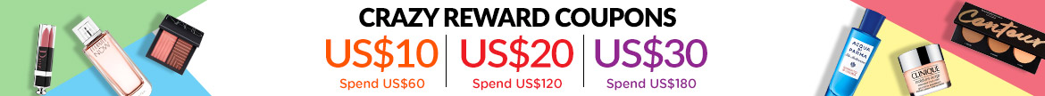 Bonus Shopping Rewards: Spend US$60 & Get a US$10 Coupon | Spend US$120 & Get a US$20 Coupon | Spend US$180 & Get a US$30 Coupon! Ends 23 Apr 2019