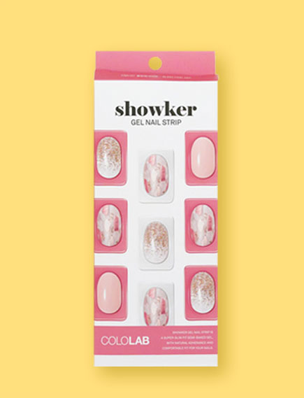 CololabShowker Gel Nail Strip # CSA101 Bling Pink Art 