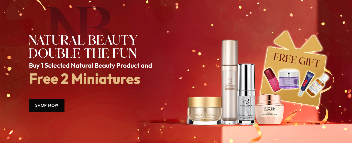 Embrace Natural Beauty and Enjoy Special Offers! Now, when you purchase designated Natural Beauty products, you can Choose two miniatures for free from a curated selection of options!