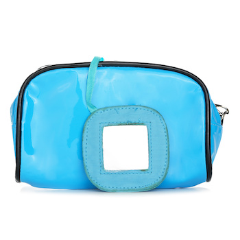 BAG Blue Cosmetic Bag with Mirror #B Picture Color