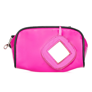 BAG Pink Cosmetic Bag with Mirror #B Picture Color