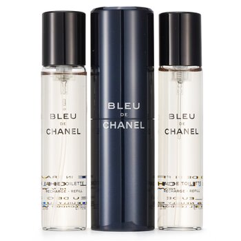 Bleu De Chanel toaletna voda u spreju i dva dodatna punjenja  3x20ml/0.7oz