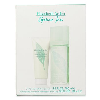 Green Tea Coffret: Eau Parfumee Spray 100ml/3.3oz + Refreshing Body Lotion 100ml/3.3oz  2pcs