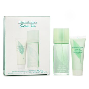 Green Tea Coffret: Eau Parfumee Spray 100ml/3.3oz + Refreshing Body Lotion 100ml/3.3oz  2pcs
