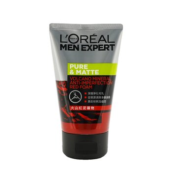 Men Expert Pure & Matte Espuma Roja de Volcán (Tubo)  100ml/3.4oz