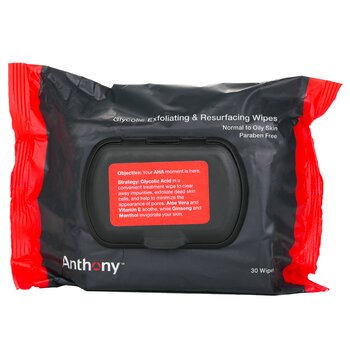 Anthony Logistics For Men Гликолевые Отшелушивающие и Обновляющие Салфетки 30wipes