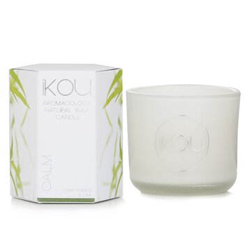 Eco-Luxury Aromacology Natural Wax Candle Glass - Calm (Lemongrass & Lime)  85g