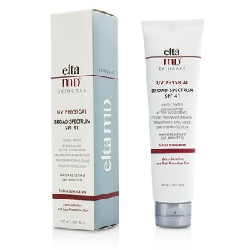 UV Physical Water-Resistant Facial Sunscreen SPF 41 (Tinted) - For Extra-Sensitive & Post-Procedure Skin  85g/3oz
