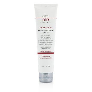 UV Physical Water-Resistant Facial Sunscreen SPF 41 (Tinted) - For ekstra sensitiv hud og postbehandling  85g/3oz