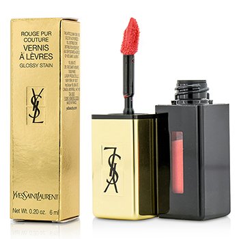 Yves Saint Laurent Rouge Pur Couture Vernis A Levres Glossy Stain 42 Tangerine Boho 6ml02oz