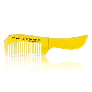 Horn Mustache Comb - Black Suedine  1pc