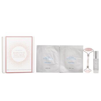 Skin Medica Radiance Infusion Ultra Hydrating Ritual Set: HA Rejuvenating Hydrator 28.4g + Ultra Hydrating Sheet Mask 2pcs + Rose Quartz Roller 4pcs