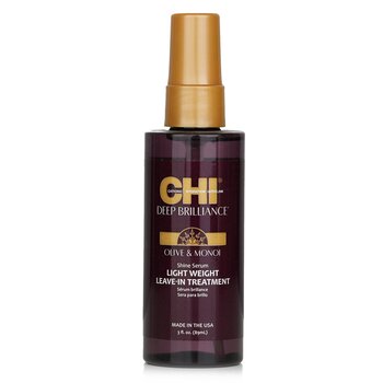 Deep Brilliance Olive & Monoi Shine Serum Light Weight Leave-In Treatment  89ml/3oz