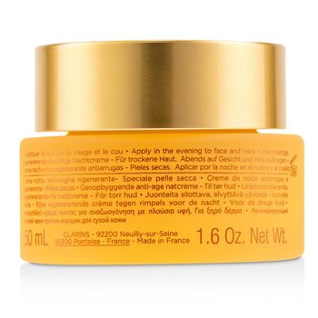 Extra-Firming Nuit Wrinkle Control, Regenerating Night Rich Cream - For Dry Skin  50ml/1.6oz