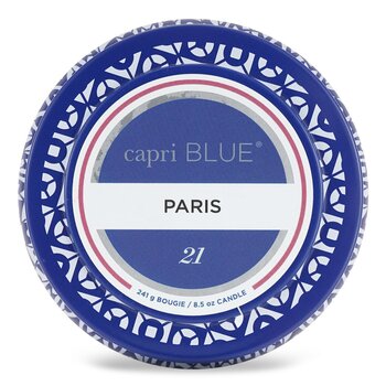 蓝白花纹旅行铝罐装蜡烛 - 巴黎  241g/8.5oz