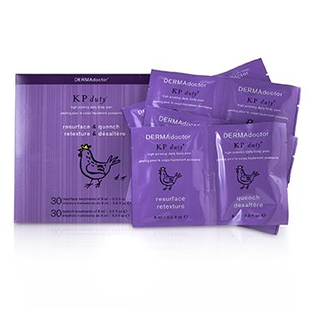 DERMAdoctor KP Duty High Potency Daily Body Peel (30x Resurface Treatments 6ml/2oz, 30x Quench Treatments 6ml/2oz) 30counts
