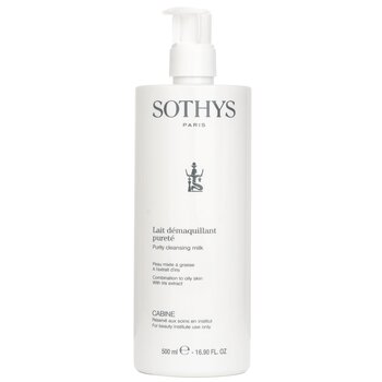 Sothys حليب منظف منقي - للبشرة المختلطة إلى الزيتية بمستخلص السوسن ( حجم صالون ) 500ml/16.9oz