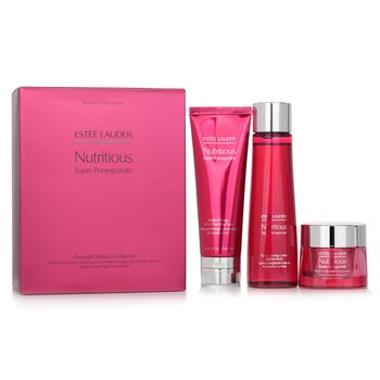 Nutritious Super-Pomegranate Overnight Radiance Collection: Cleansing Foam 125ml+Lotion Intense Moist 200ml+Night Creme 50ml  3pcs