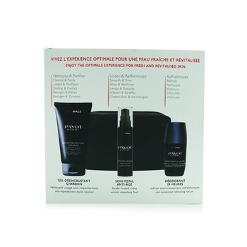 Optimale Energising Ritual For Men Set : 1x Facial Cleanser 150ml + 1x Wrinkle Smoothing Fluid 50ml + 1x 24 Hrs Roll-On 75ml  3pcs